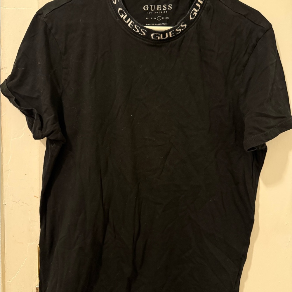 GUESS Black Logo Collar Men's Tee